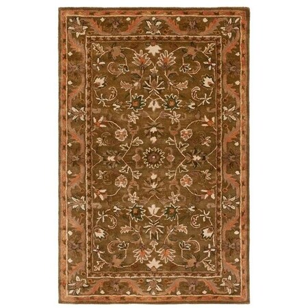 Safavieh 3 x 5 ft. Accent Traditional Antiquity- Sage and Gold Hand Tufted Rug AT52A-3